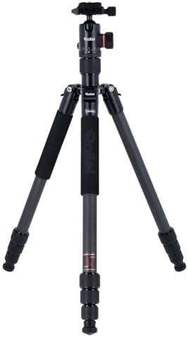 Rollei C6i Tripod Camera Black, 172 cm Carbon Tripod Portable Travel Photography with 360° Spherical Head Camera Tripod for Sony Canon Nikon Mobile Tripod with Phone Holder