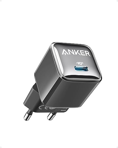 Anker 511 Cargador(Anker Nano Pro) 20W PIQ 3.0 Cargador Rápido, Cargador USB C Compatible con iPhone 13/13 Mini/13 Pro/13 Pro Max/12, iPad/iPad Mini, Pixel, Negro Hielo (Cable no Incluido) | PIQ 3.0, compatible con iPhone 13 12, iPad Mini, Pixel, cable no incluido