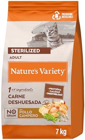 Nature's Variety No Grain Pienso para Gatos Esterilizados con Pollo - 7kg
