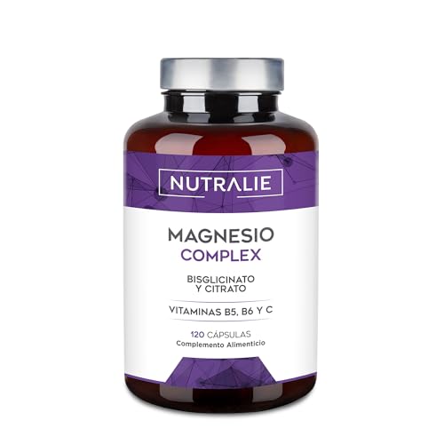 Citrato de Magnesio 1545mg + Magnesio Bisglicinato 600mg - Reduce Cansancio y Fatiga, Alivia Dolor Articulaciones y Músculos - Magnesium Alta Biodisponibilidad |120 Cápsulas Nutralie