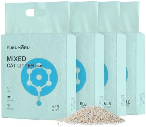 FUKUMARU Arena de Tofu para Gatos 10.8 kg, Arena aglomerante rápida para Gatos con Material superabsorbente, absorción instantánea, sin Polvo, bajo Rastro, Control de olores