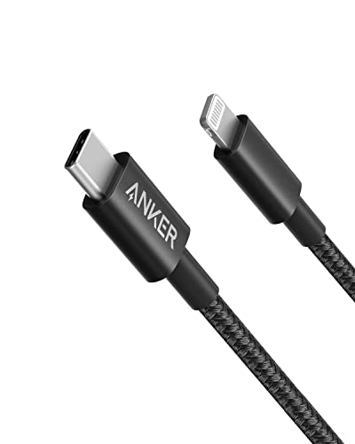 Anker 331 Cable USB C a Lightning, nylon, MFi, 1,8 m | Compatible con iPhone 14 14 Pro 13 13 Pro 12 Pro Max 12 11 X XS XR 8 Plus y AirPods Pro