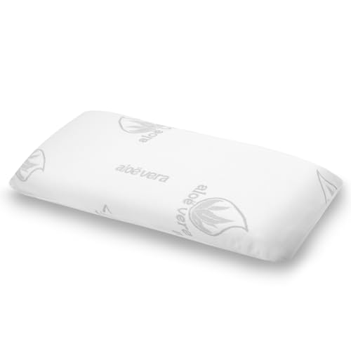 MERCURY TEXTIL - Almohada viscoelástica con Tejido de Aloe Vera, termoregulable adaptabilidad al Cuello de Alta recuperación. (75CM)