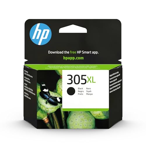 HP 305XL 3YM62AE, Negro, Cartucho de Tinta de Alta Capacidad Original, compatible con impresoras de inyección de Tinta HP DeskJet Series 2700, 4100, Envy Series 6020, 6030, 6400 y 6430