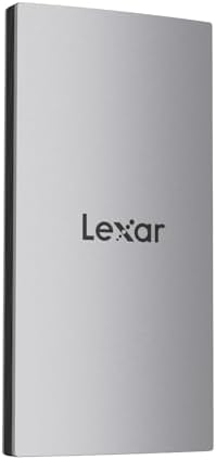 Lexar ES3 SSD Externo 2TB, SSD Portátil USB3.2 Gen2, PSSD hasta 1050MB/s Lectura, 1000MB/s Escritura, Unidad de Estado sólido Externa Compatible con iPhone15 Series/Mac/PS5/XBOX(LES3XXX002T-RNSNG)
