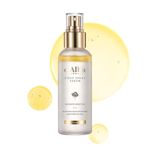 d'alba First Spray Serum con Trufas Blancas Italianas, Cuidado de la piel vegano, bruma facial hidratante para todo tipo de piel, spray multifuncional, Skincare coreano (100ml)