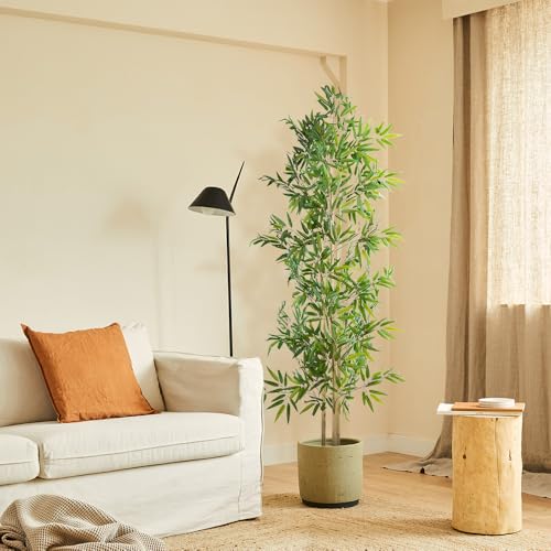 BLAINE | Bambú Mínimal 150cm | Plantas Artificiales Decorativas | Planta Artificial Grande | Plantas Artificiales para Interior/Exterior | Planta Artificial Realista Decorativa para Casa