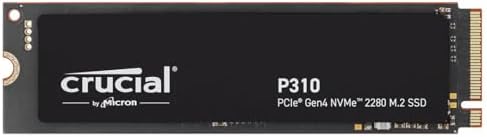 Crucial P310 SSD 500GB PCIe Gen4 NVMe M.2 2280, Disco Interno, hasta 6.600 MB/s, Compatible con Ordenador Portátil y de Sobremesa & Consolas de Juegos Portátiles - CT500P310SSD801