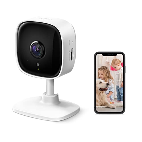Tapo TP-Link Cámara Wi-Fi para Interiores C110, cámara de vigilancia de 3 MP, visión Nocturna, Audio bidireccional, Modo de privacidad, notificaciones con Sensor de Movimiento en Tiempo Real