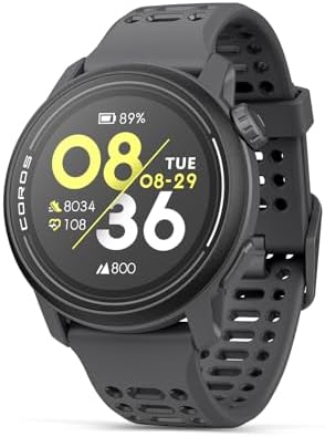 COROS Pace 3 Reloj Deportivo GPS, Ligero Reloj Running, Batería de 17 días, GPS de Doble frecuencia, Frecuencia Cardíaca, Navegación, Seguimiento del sueño, Correr, Bicicleta y Esquí (Silicona Negro)