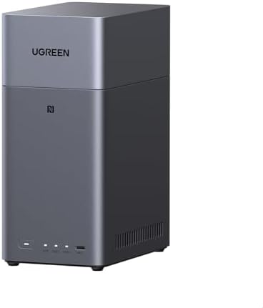 UGREEN NASync DH2300 NAS de Escritorio 2 Bahías, 4GB RAM, Conexión NFC One-Touch, LAN 1GbE, Álbum de Fotos AI, NAS Fácil para Principiantes, Servidor NAS para Hogar (Sin Discos) (DH2300)