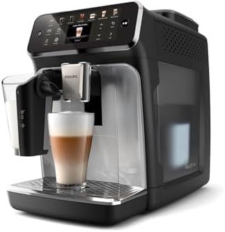 Expresso avec broyeur Philips LatteGo Series 4400 EP4446/70 230 W Noir et Argent