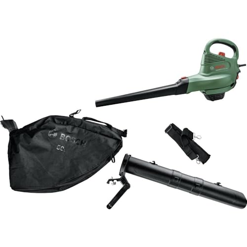 Bosch aspirador y soplador de hojas eléctrico UniversalGardenTidy 3000 (3000 W, bolsa colectora de 50 l, velocidad variable, para soplar, aspirar y triturar las hojas, en caja)